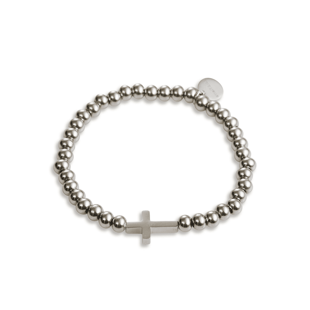 Cross Bracelet - White gold