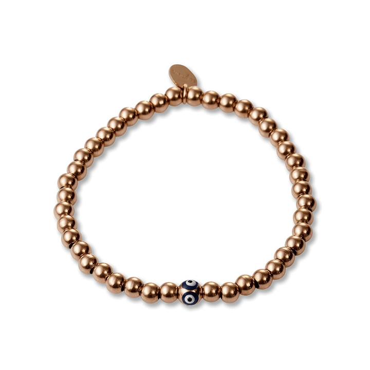 Evil Eye Bead Bracelet - Gold