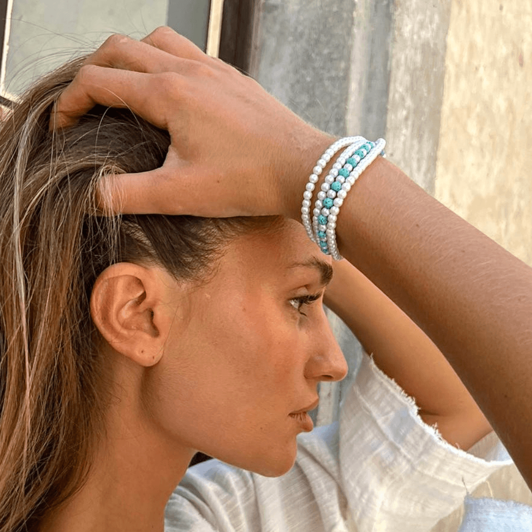 Pearls eye bracelet